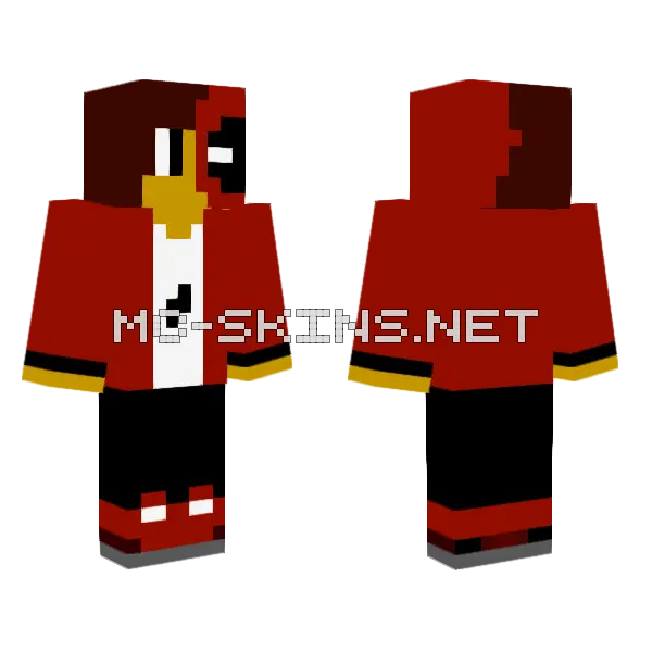 Foxy The Pirate Fox Minecraft skin, front and back