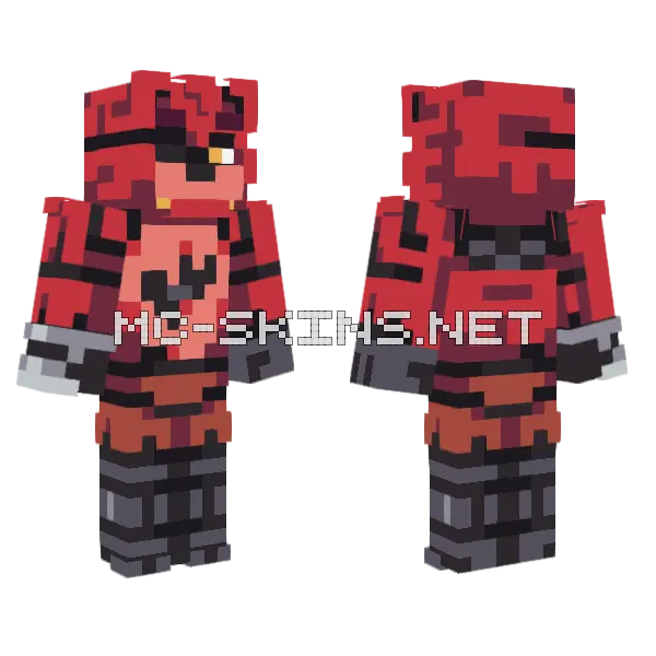 Foxy Wide Minecraft skin, front and back