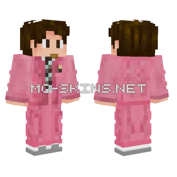 Frabbb Pink Outfit Minecraft skin, front and back