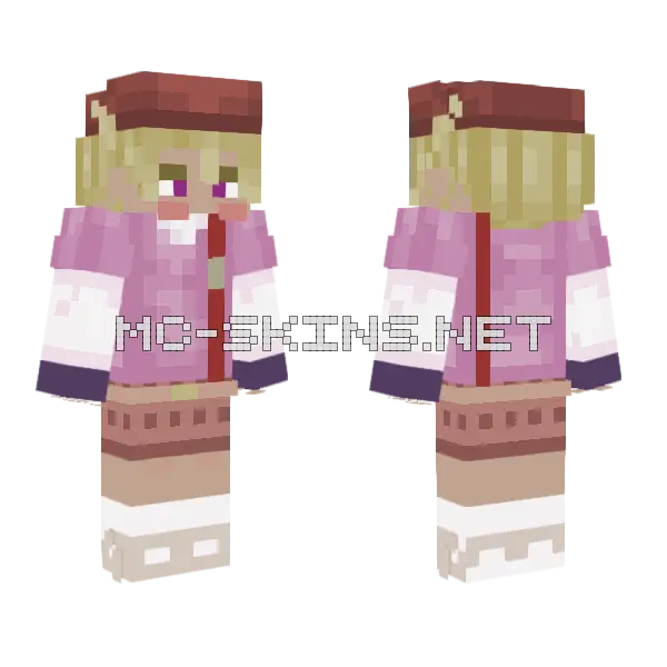 Fran Snow Devil Girl Minecraft skin, front and back