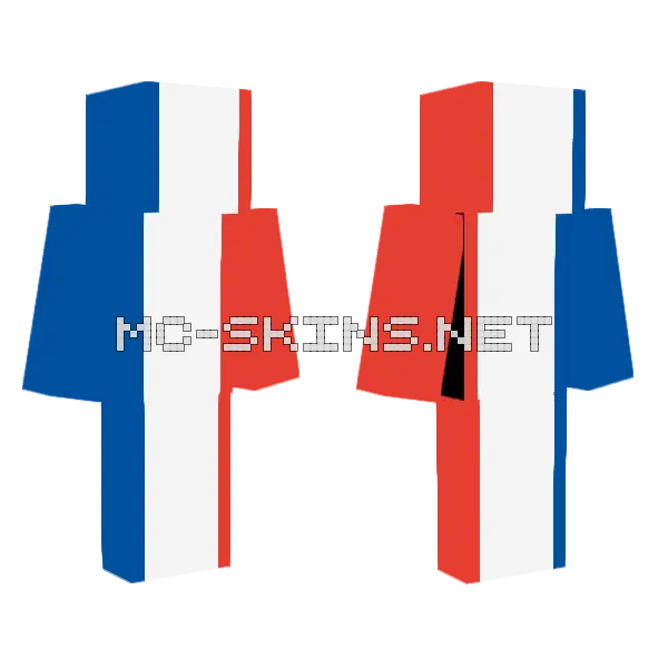 France 1976 2021 Minecraft skin, front and back