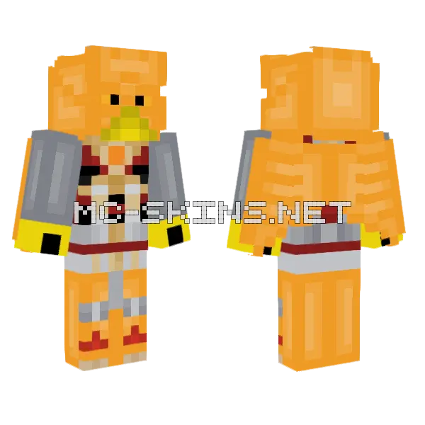 Frax Minecraft skin, front and back