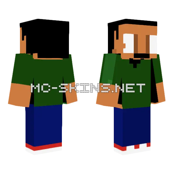 Fred Danvers Minecraft skin, front and back