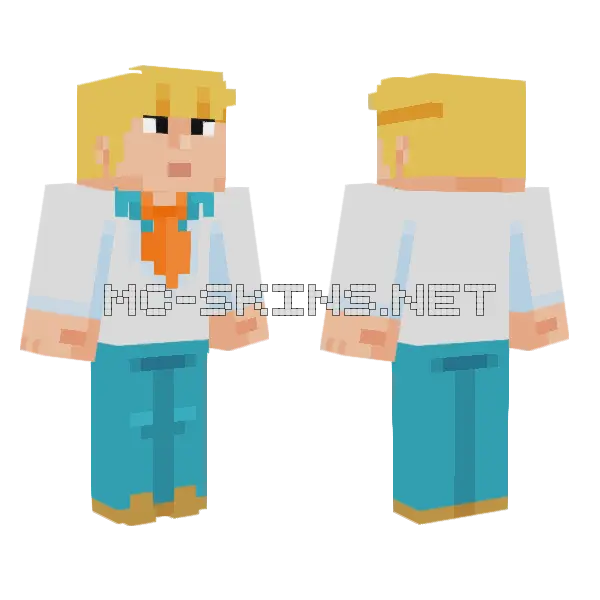 Fred Jones Minecraft skin, front and back