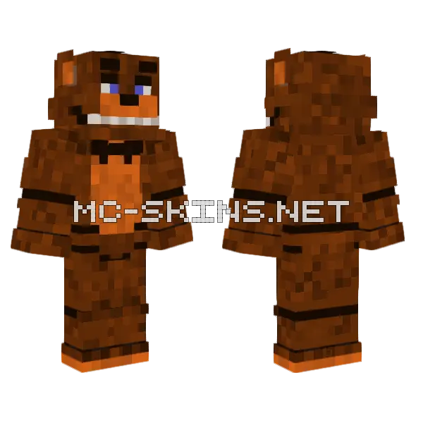 Freddy Fazbear Skin Minecraft skin, front and back
