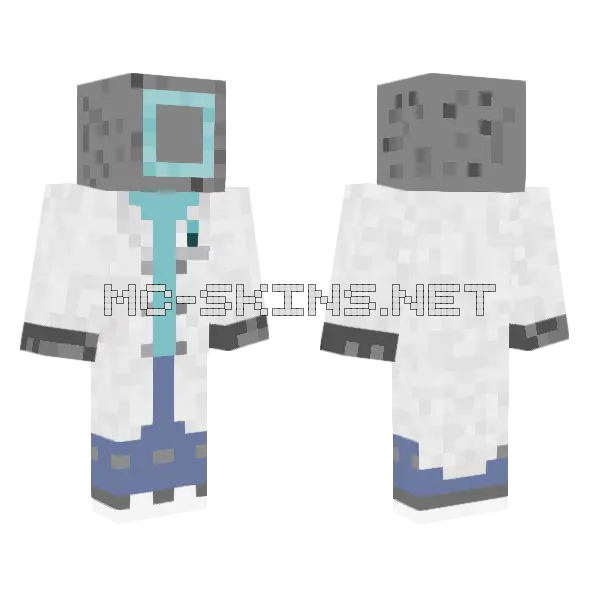 Freeland Researcher Minecraft skin, front and back