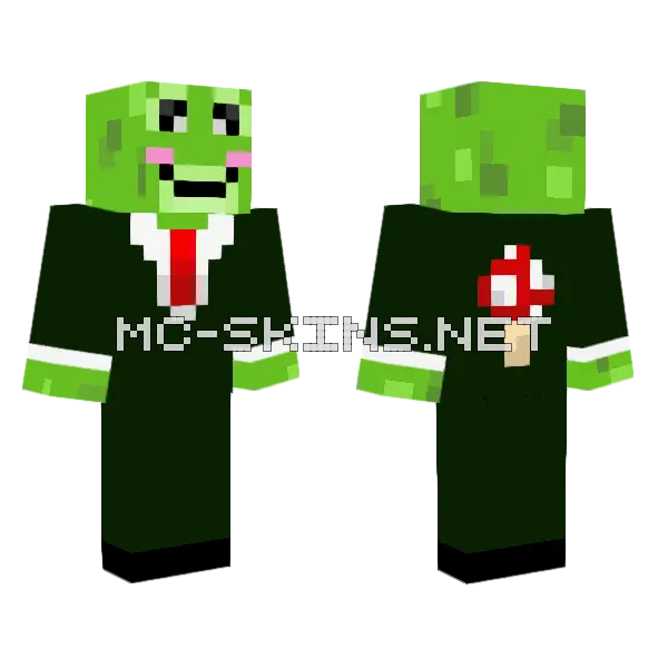 Freezy The Frog Minecraft skin, front and back