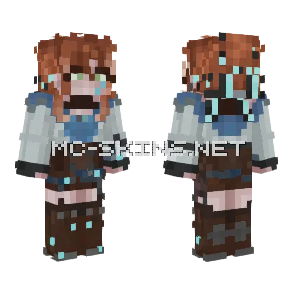 Freja Skov Overwatch Minecraft skin, front and back