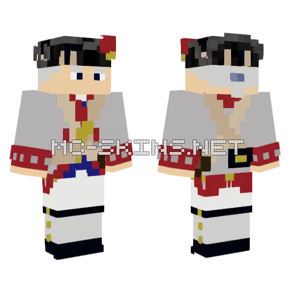 French Infantry 1781 1783 Minecraft skin, front and back