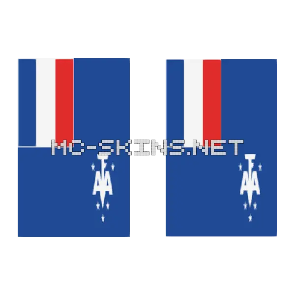 French Southern and Antarctic Lands Flag cape, outside and lining