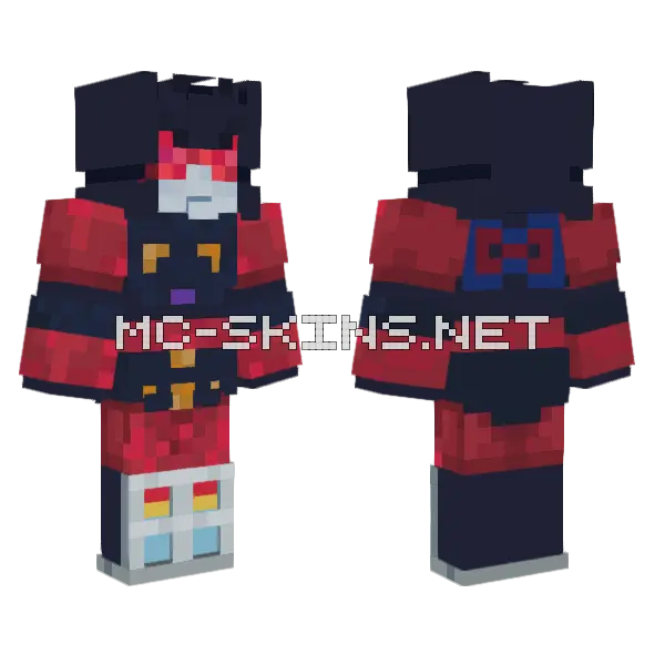 Frenzy Transformers G1 Minecraft skin, front and back