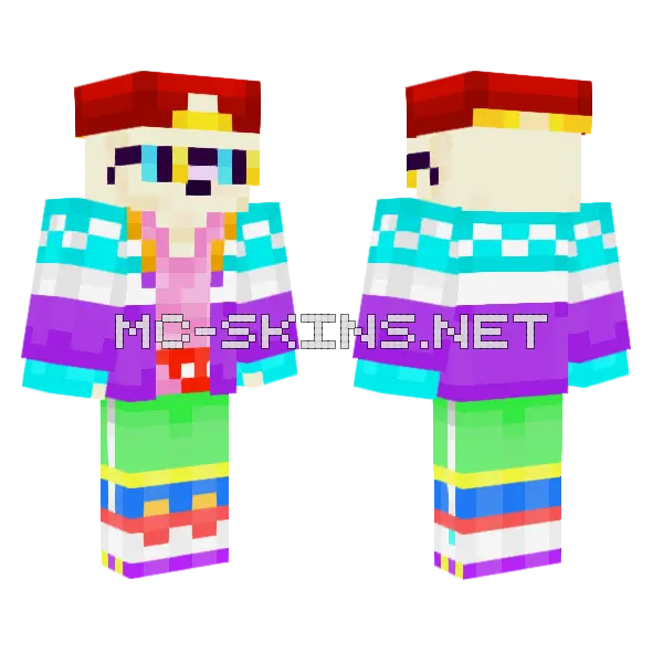 Fresh Sans Skin Minecraft skin, front and back