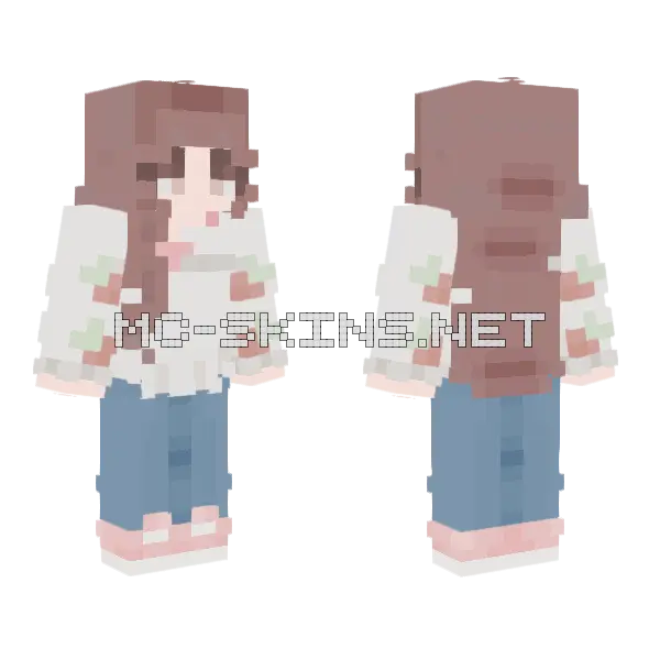 Fresh Strawberries RCE Minecraft skin, front and back