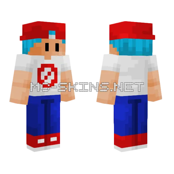 Friday Night Funkin Skin Minecraft skin, front and back