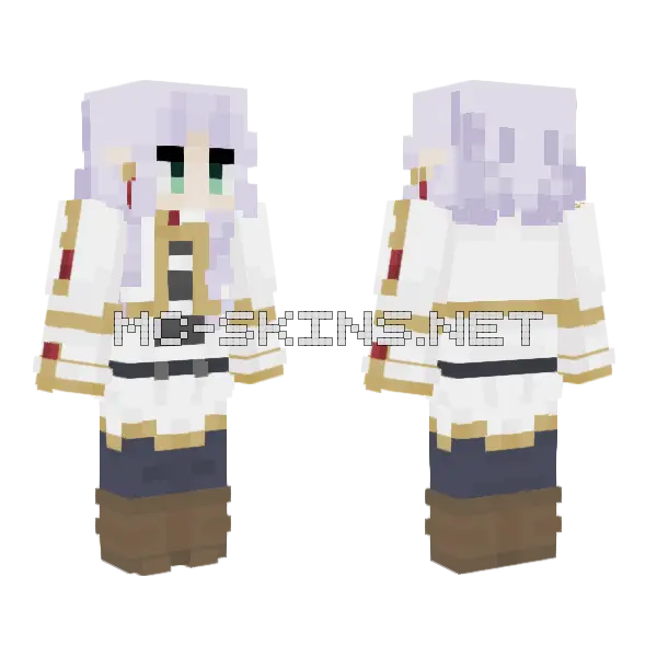 Frieren Edit Minecraft skin, front and back