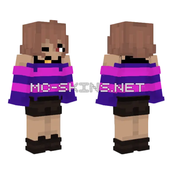 Frisk Mc Minecraft skin, front and back
