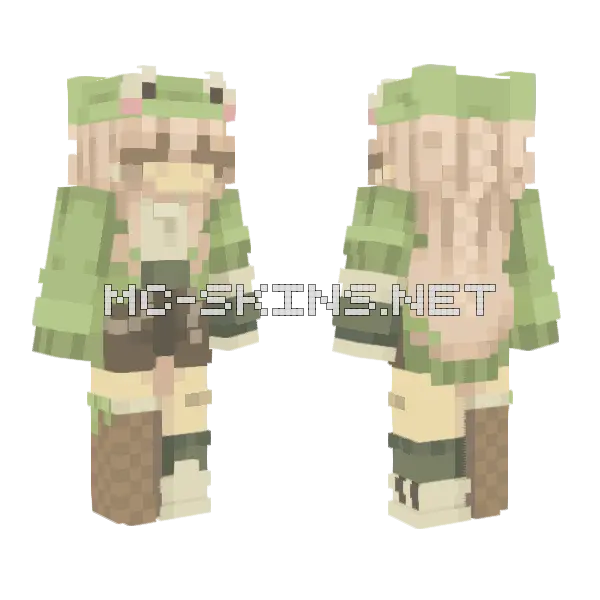 Frog Frog Minecraft skin, front and back