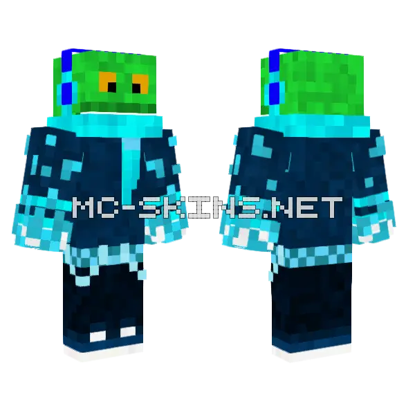 Frog Ghiacciato Minecraft skin, front and back