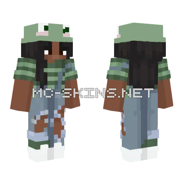 Frog Girl Skin Minecraft skin, front and back