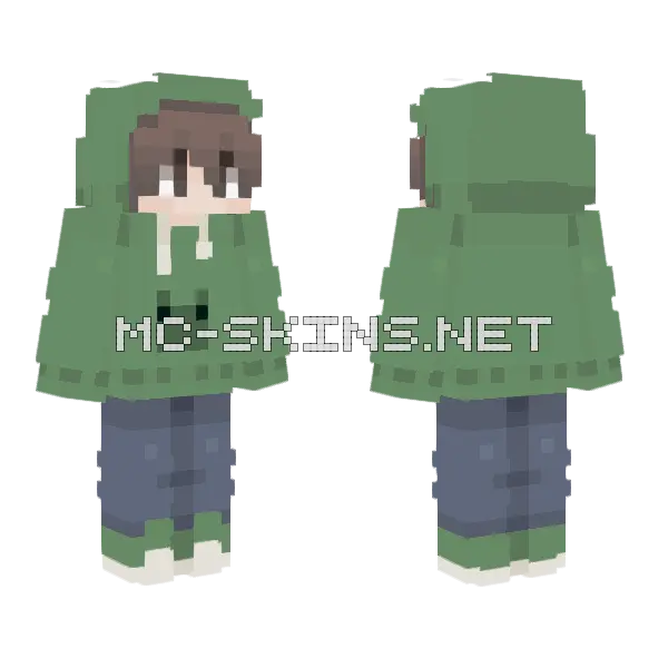 Frog Hoodie Me Minecraft skin, front and back