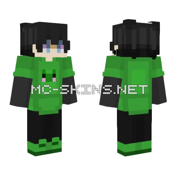 Frog Lover Minecraft skin, front and back