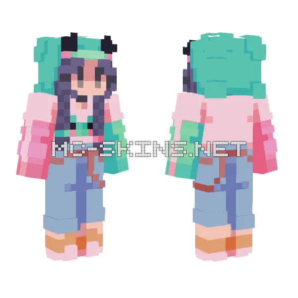 Froggy Sherbert Minecraft skin, front and back