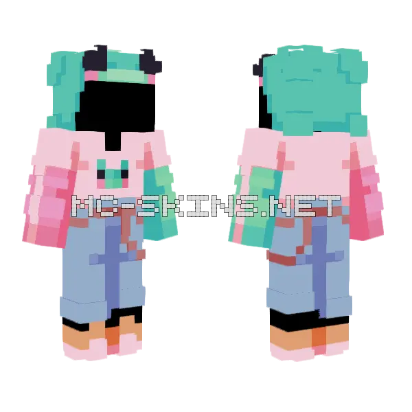 Froggy Sherbert Outfit Base Minecraft skin, front and back