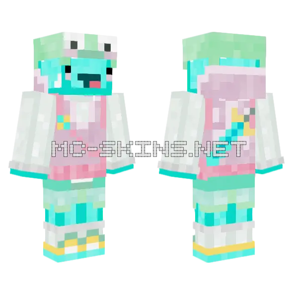 Froggy Skeppy UwU Minecraft skin, front and back