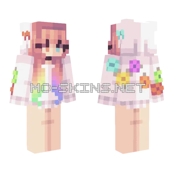 Froot Collab Minecraft skin, front and back