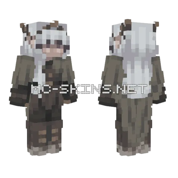 Frost Druid Te Minecraft skin, front and back