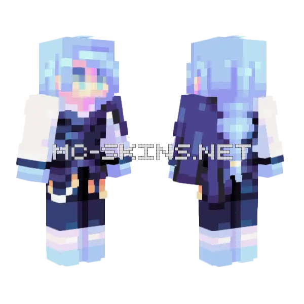 Frost Knight Edmond Nucarnival Minecraft skin, front and back