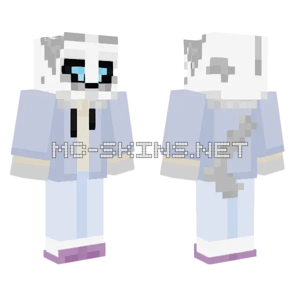 Frost Sans Minecraft skin, front and back