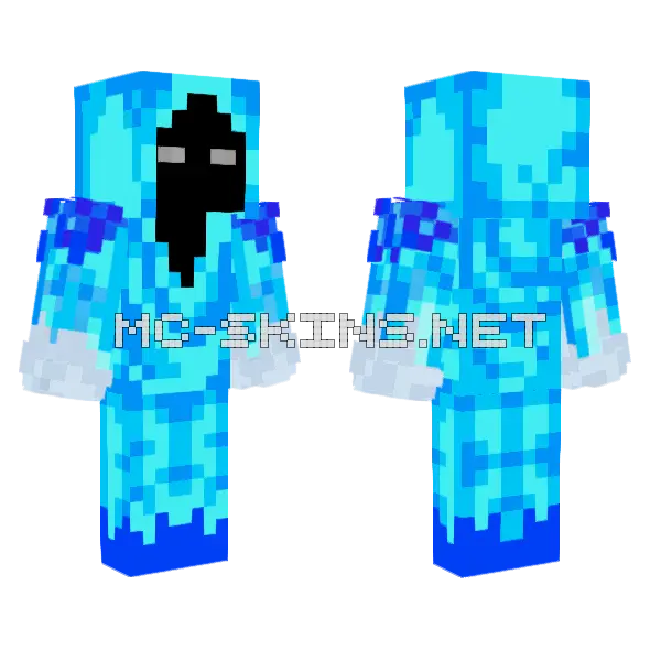 Frostbite SCP Minecraft skin, front and back