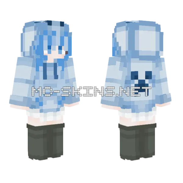 Frostcreep Lily Minecraft skin, front and back