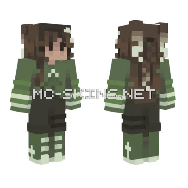 Frosted Te Skin Minecraft skin, front and back