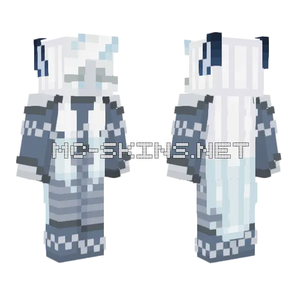 Frosty Day Wolf Edit Minecraft skin, front and back