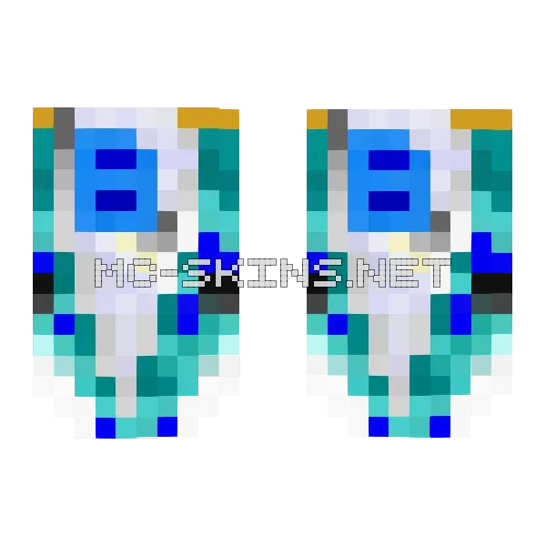 Frozen Blue Crystal cape, outside and lining