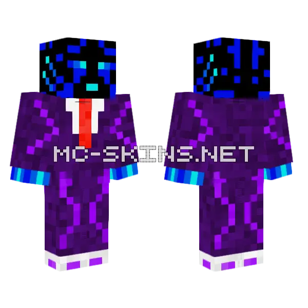 Frozen Demon Minecraft skin, front and back