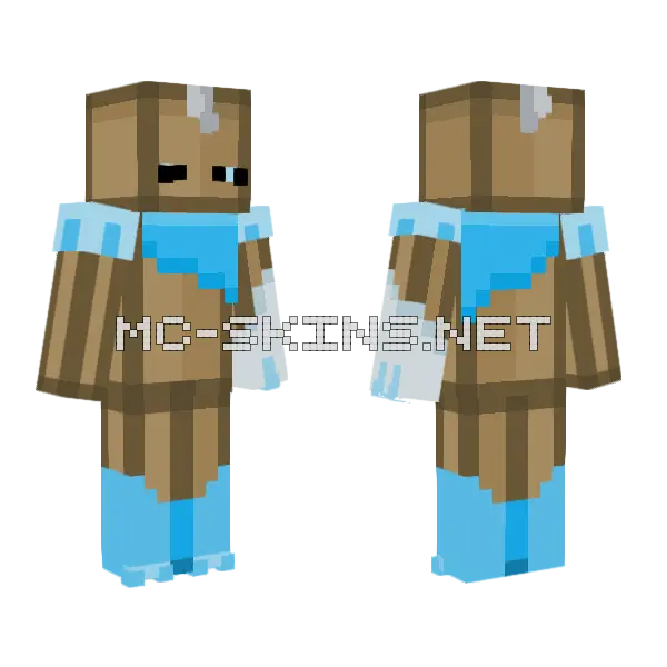 Frozen Devil Box Minecraft skin, front and back