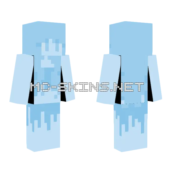 Frozen Girl Minecraft skin, front and back