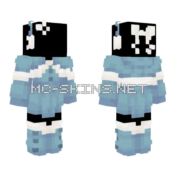 Frozen Lake Outfit Base Minecraft skin, front and back