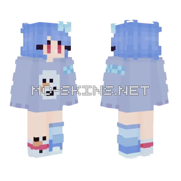 Frozen Raffle Base Used Minecraft skin, front and back