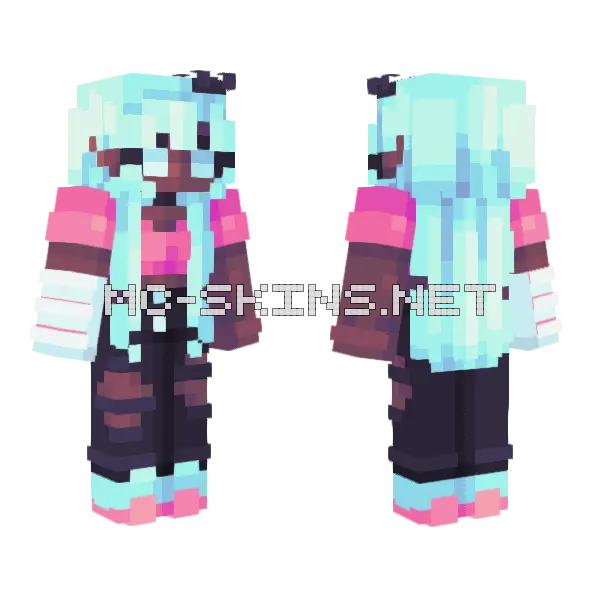 Frozen Raspberries Minecraft skin, front and back