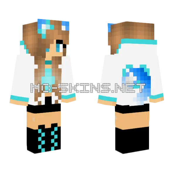 Frozen S Edit Minecraft skin, front and back