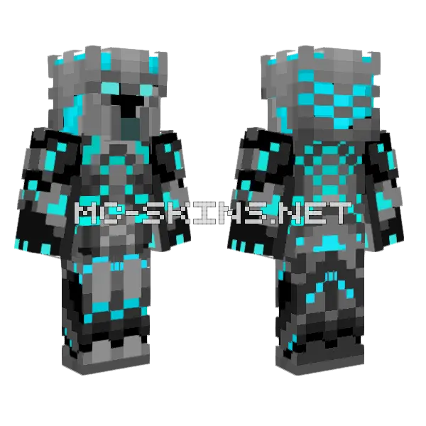Frozen Warrior Minecraft skin, front and back