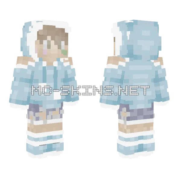 Frozen Water Minecraft skin, front and back