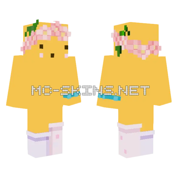 Frsdffeesfr Flower Crown Minecraft skin, front and back