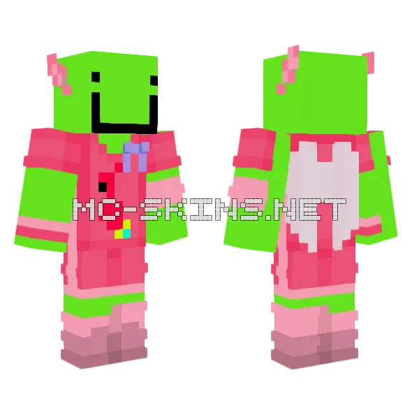 Fruitberries Pink Parrots Minecraft skin, front and back