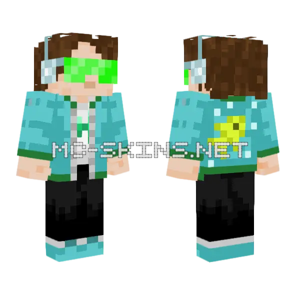 Frutiger Aero Heyzbeauz 2 0 Minecraft skin, front and back