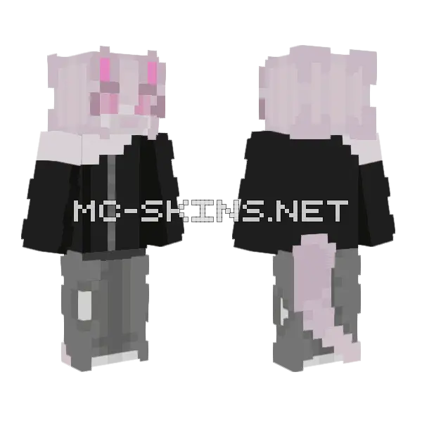 Fthjfthdrgsere Cat Girl Minecraft skin, front and back